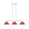 Z-Lite Cobalt Billiard, 3-Light, 14 In.W x 46 In.L x 8 In.H, Brushed Nickel/Red 152BN-PRD - alternate 6